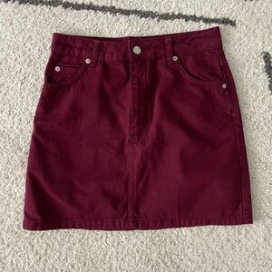 Topshop Ribbed Skirt